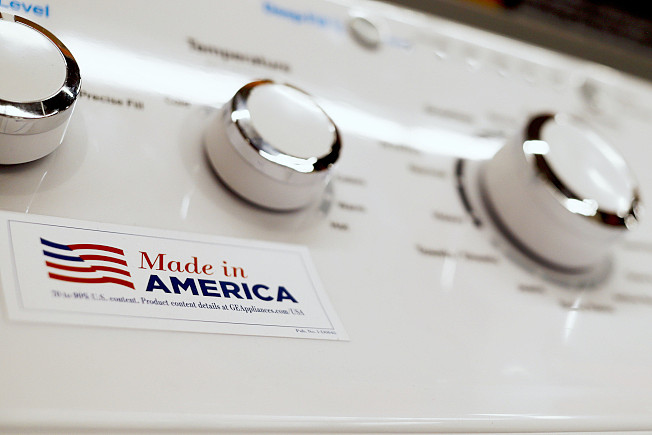 奇异公司是美国宾州产制的洗衣机，中国反击式关税冲击这款洗衣机在中国的销售。 (美联社)