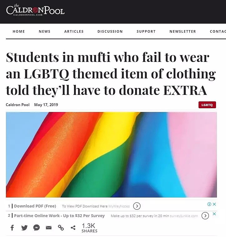 悉尼某中学强制不配合“彩虹日”学生双倍捐款 - 3
