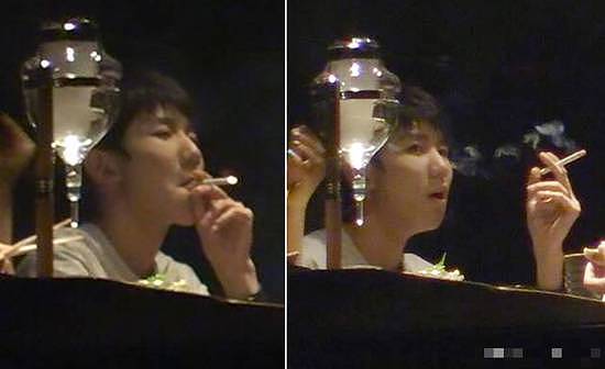 18岁王源与贾乃亮等人聚餐 抽烟动作熟练似老烟枪