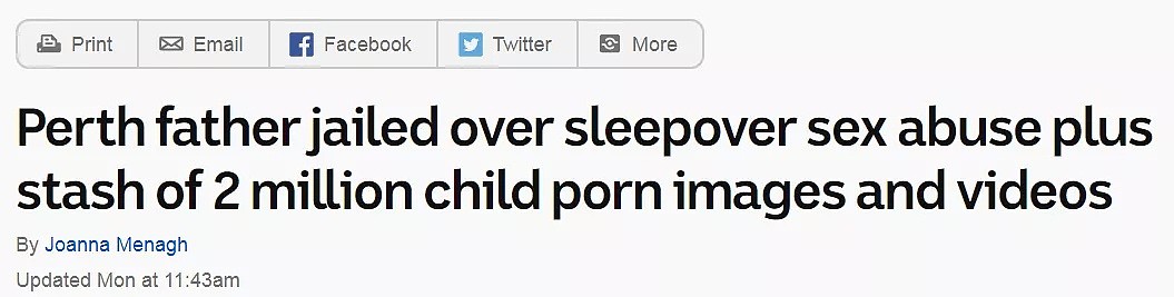 举国震怒！澳洲父亲趁sleepover多次性虐女儿同学，藏200万儿童色情图 - 3