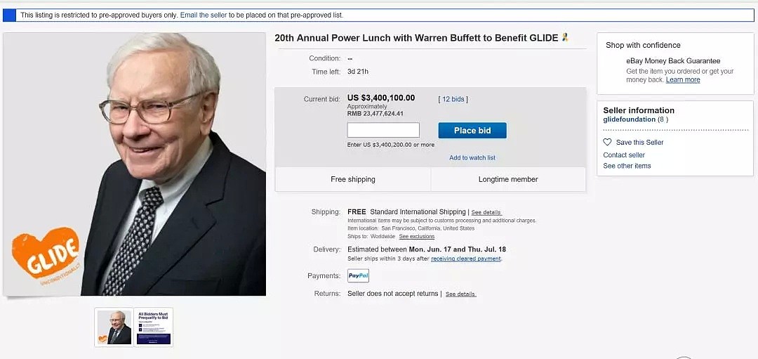 巴菲特午餐最高竞价达2000多万元，曾有三个中国人成功竞拍（组图） - 2