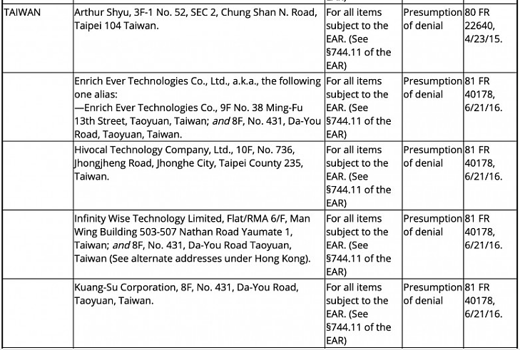 8家台企上美国黑名单？台当局：仅1家与华为有关（组图） - 1