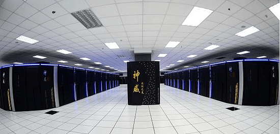 资料图：这是安装在国家超级计算无锡中心的“神威太湖之光”超级计算机（2016年6月20日摄）。