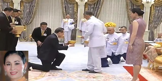 67岁泰王带妻子见客人，王后穿短裙突然下跪，连国王都感到意外