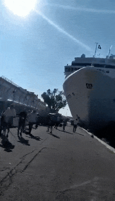 恐怖视频！50米高巨型游轮失控碾上码头 110名游客疯狂逃命！（视频/组图） - 3