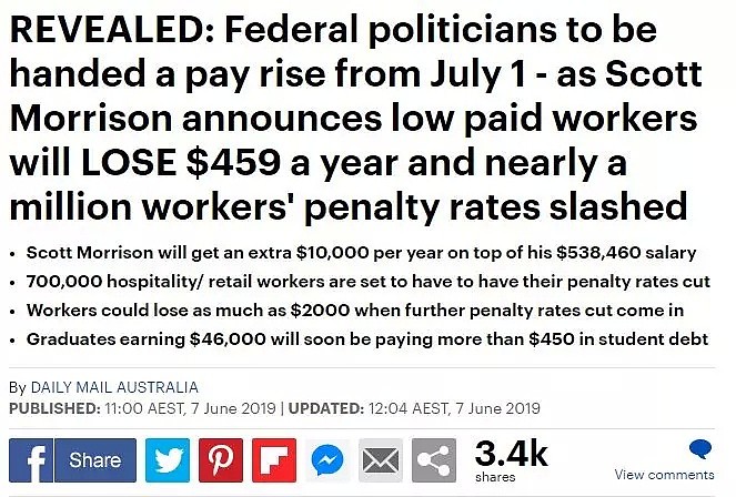 7月1日起，澳总理加薪2%，70万工人降薪，大学生也少了$459！ - 1