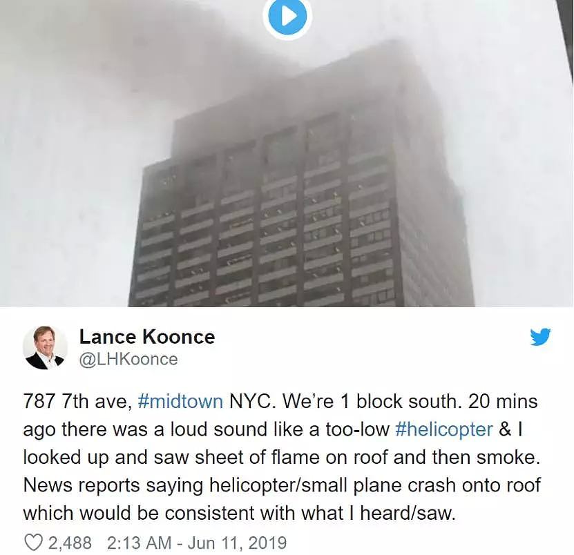 9·11惊魂重现！直升机撞进纽约曼哈顿高楼屋顶，飞行员当场死亡（组图） - 7