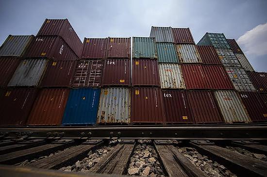 当地时间6月7日，墨西哥海关准备运往美国的出口货物集装箱。/视觉中国
