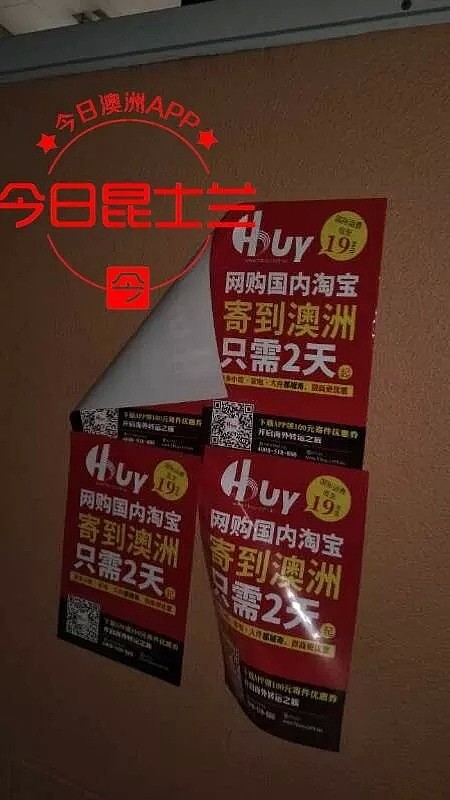 布村现电线杆“牛皮癣”，QUT和Sunnybank Plaza等地红色小广告频出镜 - 5