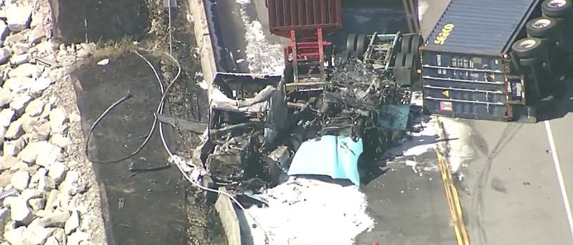 恐怖！大温两大卡车惨烈相撞 爆炸起火 37岁亚裔司机被活活烧死（组图） - 6