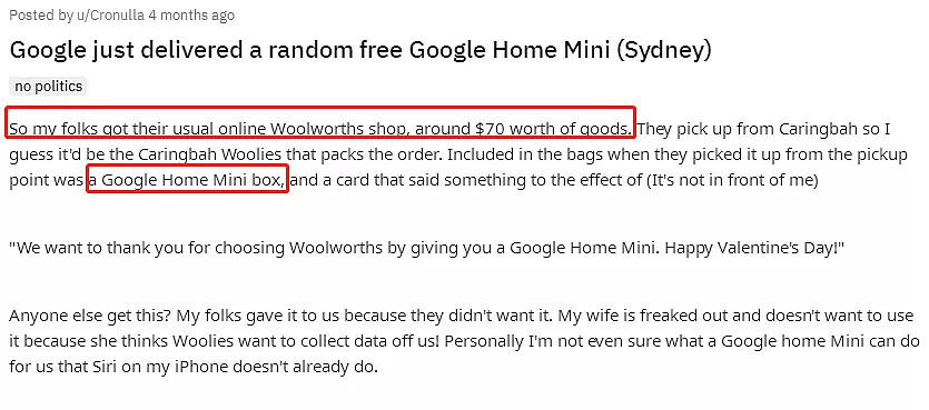 惊喜！Woolworths正在免费送Google Home Mini，人人有机会获得！ - 5