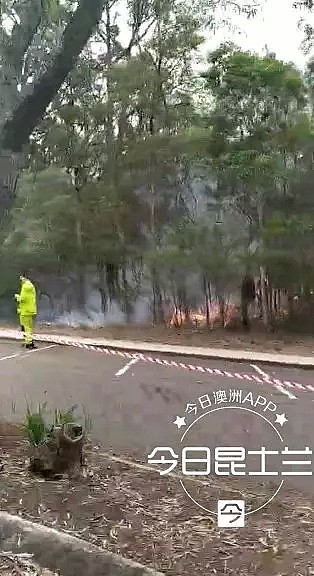 布村高校GU燃起山火，校园部分路段关闭，消防员到场紧急灭火 - 1