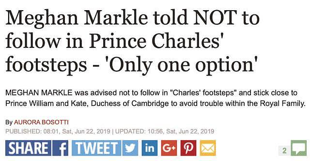 梅根遭英媒警告：绝不能走公公查尔斯王子的老路 她只有一个选择