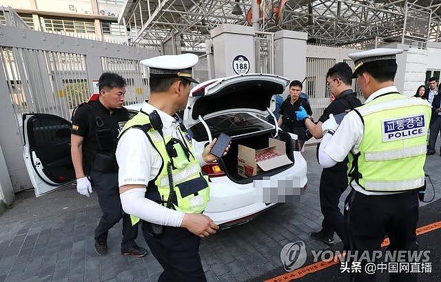 韩男子驾车冲撞美驻韩大使馆 车内发现20个瓦斯罐