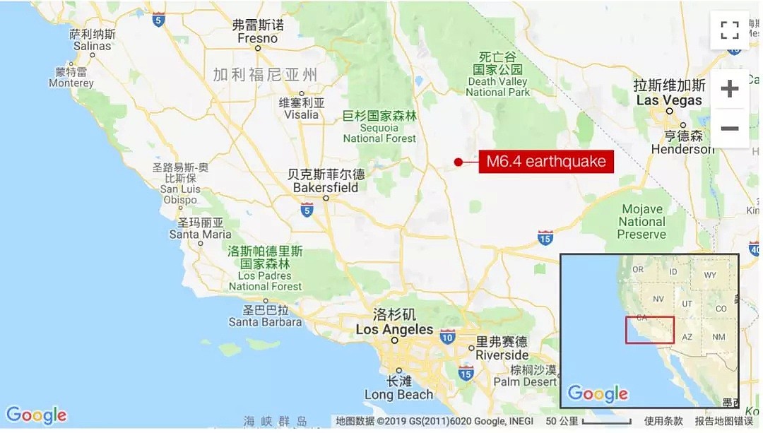 注意！加州25年最强地震后四次大型余震，未来50%几率更大地震！（组图） - 1