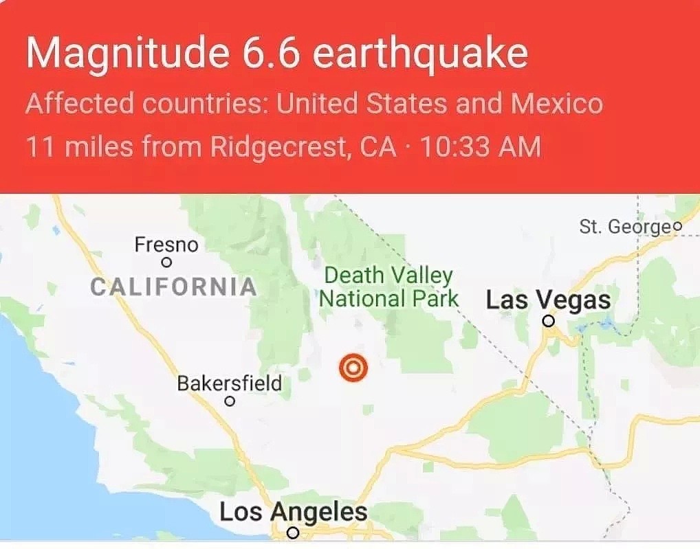 注意！加州25年最强地震后四次大型余震，未来50%几率更大地震！（组图） - 2