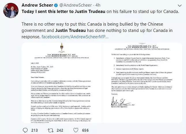 刚刚！加拿大总理收到一封信，教他这么对付中国！网友吐槽：闭嘴吧！（组图） - 5