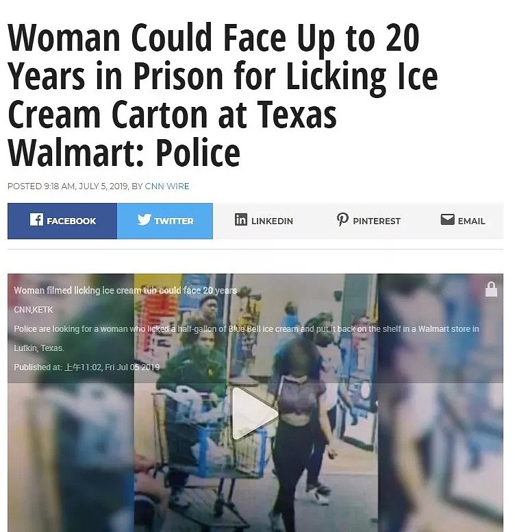 火了！美国女子舔完冰激凌放回冰柜，视频疯转！警方：最高可判20年...（组图） - 8