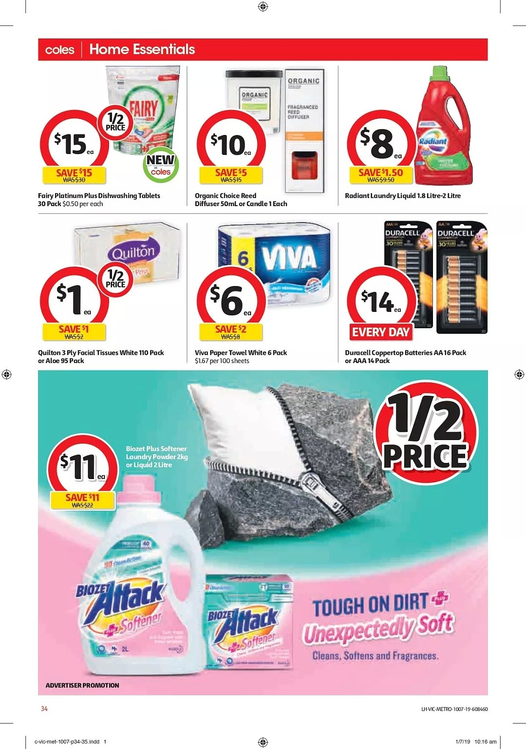 Coles 7月10日-7月16日折扣，好奇纸尿裤、洗衣粉半价 - 34