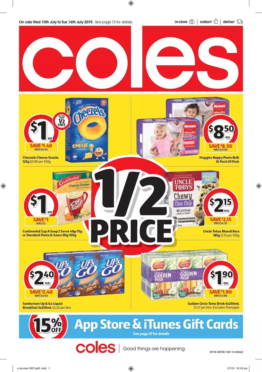 Coles 7月10日-7月16日折扣，好奇纸尿裤、洗衣粉半价 - 40