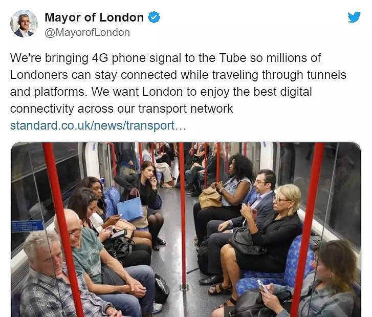 喜大普奔！伦敦地铁明年喜迎4G网络，网友吐槽：5G都要来了（组图） - 2