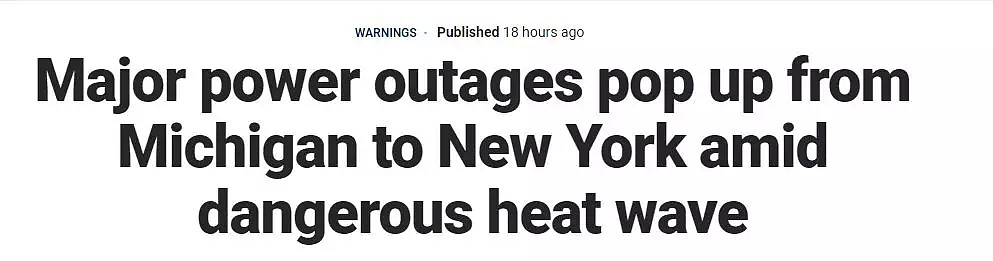 6死！热浪席卷全美 纽约又停电！消防局警示：车内瓶装水引火灾！（组图） - 1