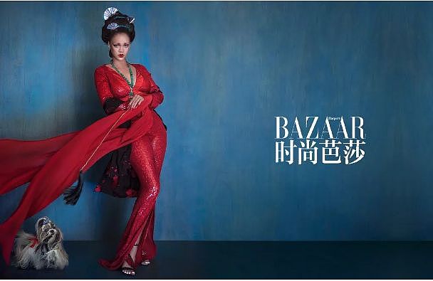 蕾哈娜在中国拍了一套唐装大片，却被外国网友痛批“文化挪用”！ （组图） - 1