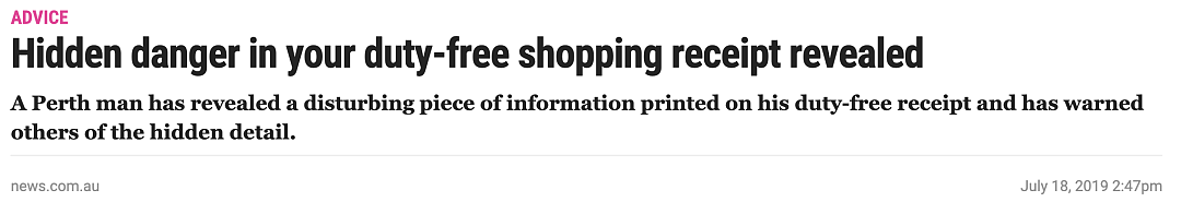 机场免税购物后，千万别扔小票！澳夫妇吓出一身冷汗，后果不堪设想（组图） - 2