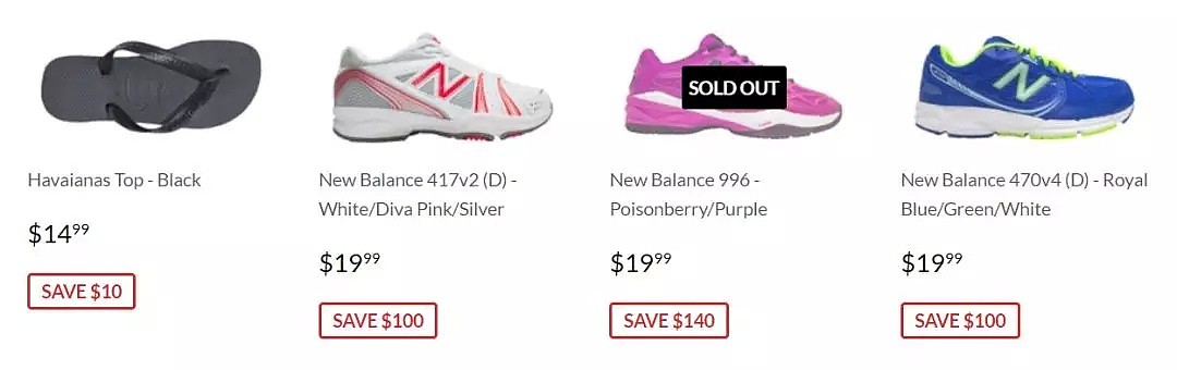 即将结束！多种牌子运动鞋低至1折起，New Balance $9.99！日韩护肤品4折！女鞋、包包折上折! - 3