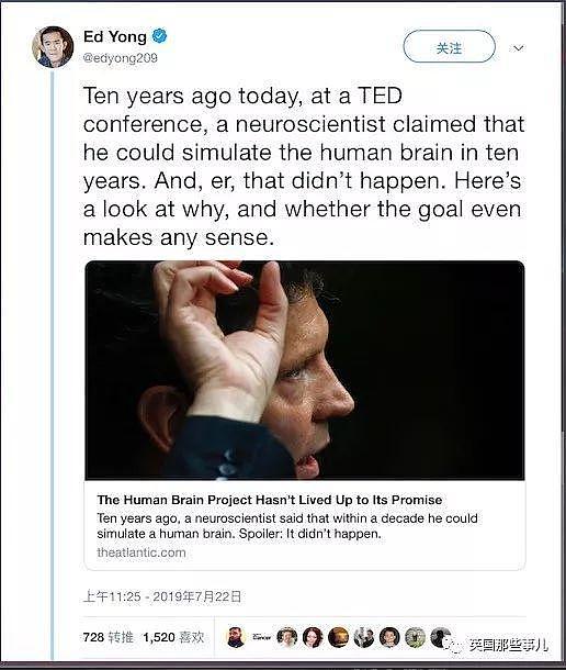 当年，他拿了10亿欧元号称要模拟人脑！10年后，连老鼠脑子都没得…..