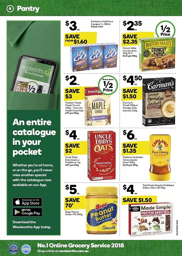 Woolworths 8月7日-8月13日折扣，鸡排、尿不湿半价 - 8