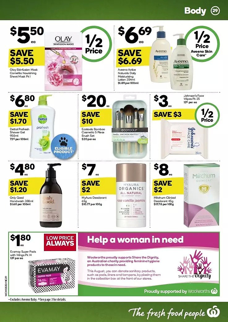 Woolworths 8月14日-8月20日折扣，鱼柳、油、面包半价 - 29