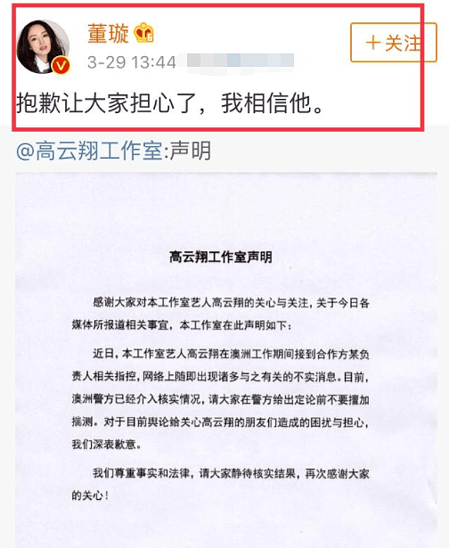 离婚后高云翔生日董璇无表示，社交平台隐藏高云翔所有博文（组图） - 13