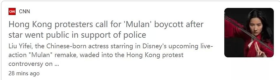 因支持香港警察，刘亦菲《花木兰》被外网极端分子抵制（组图） - 16