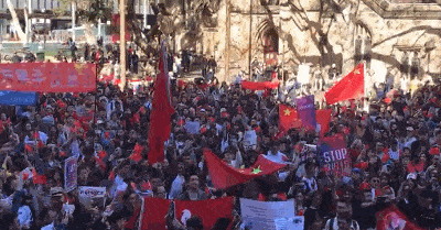 香港废青在日本集会游行，在日华人团结反击！扬国旗，唱国歌，声援祖国！给你们点赞！（组图） - 4