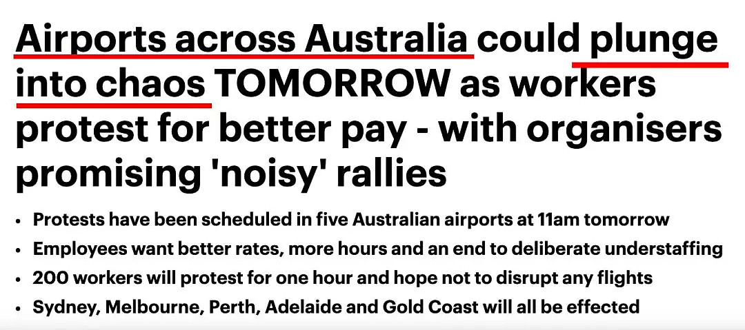 注意！悉尼墨尔本等5大机场有人搞事！机场恐陷“瘫痪”，电车停运！有出行计划的朋友小心！ - 13