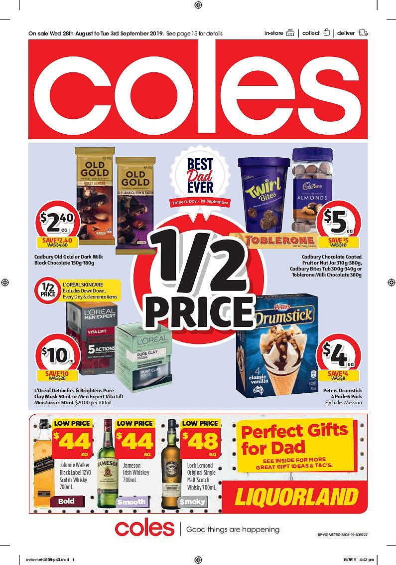 Coles 8月28日-9月3日折扣，茶叶咖啡薯片方便面半价 - 40