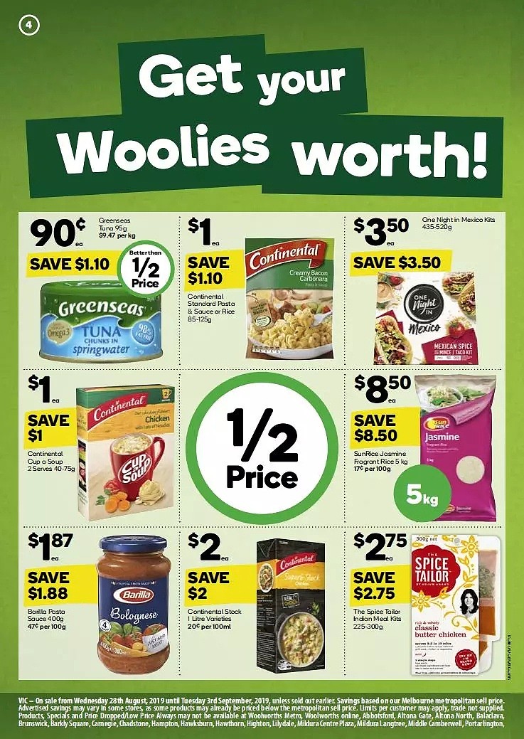 Woolworths 8月28日-9月3日折扣，猪五花肉半价 - 4