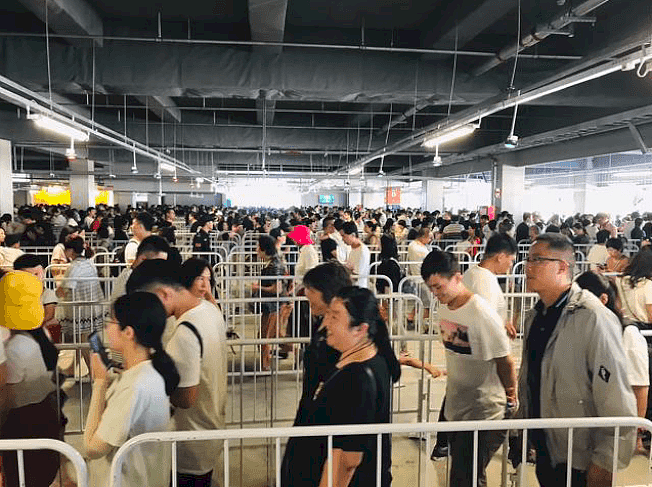 河南郑州宜家家居今天开幕，一小时内就涌进八万人排队，市民直指：「比春运还疯狂」。 （河南商报）