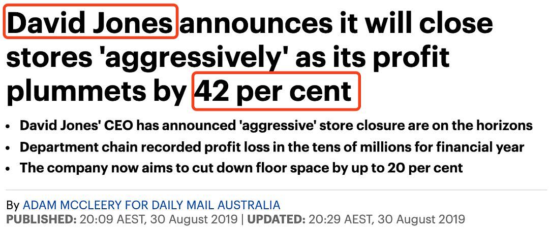 哀嚎！全澳最著名商场传来噩耗：或关闭47家店！大规模裁员！利润暴跌近半（组图） - 3