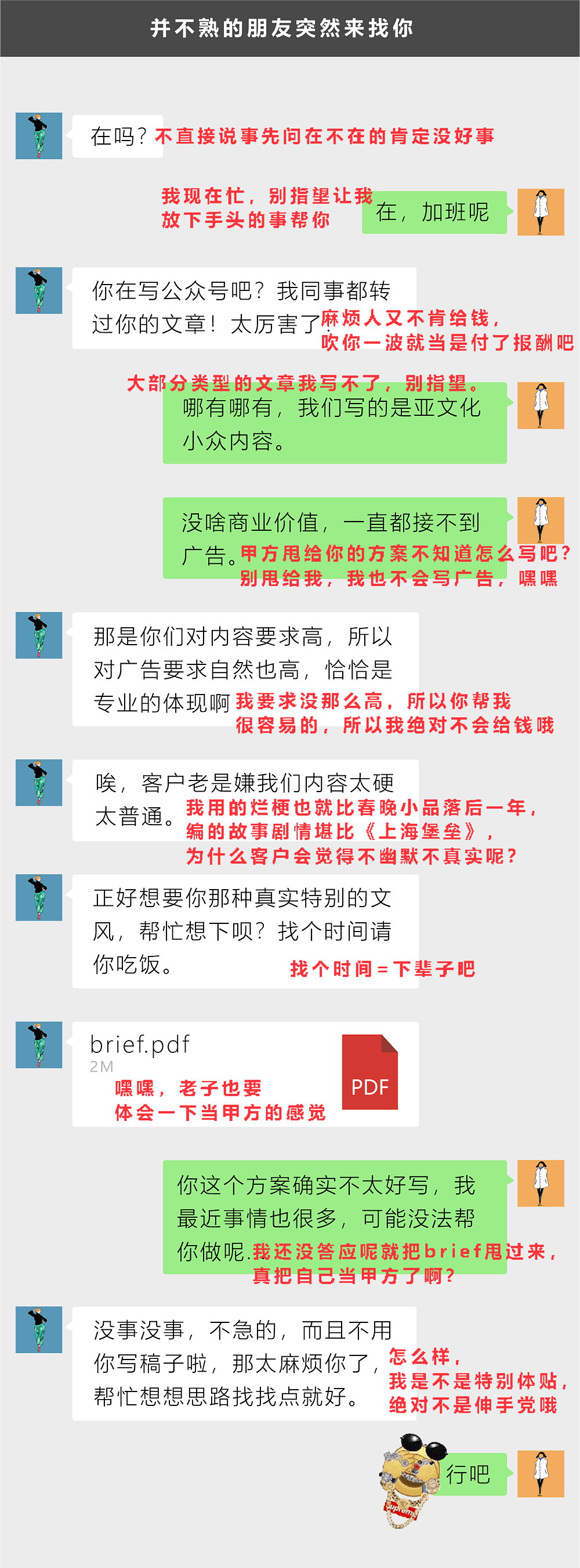 太真实了！微信聊天潜台词，你能读懂几段？（组图） - 1