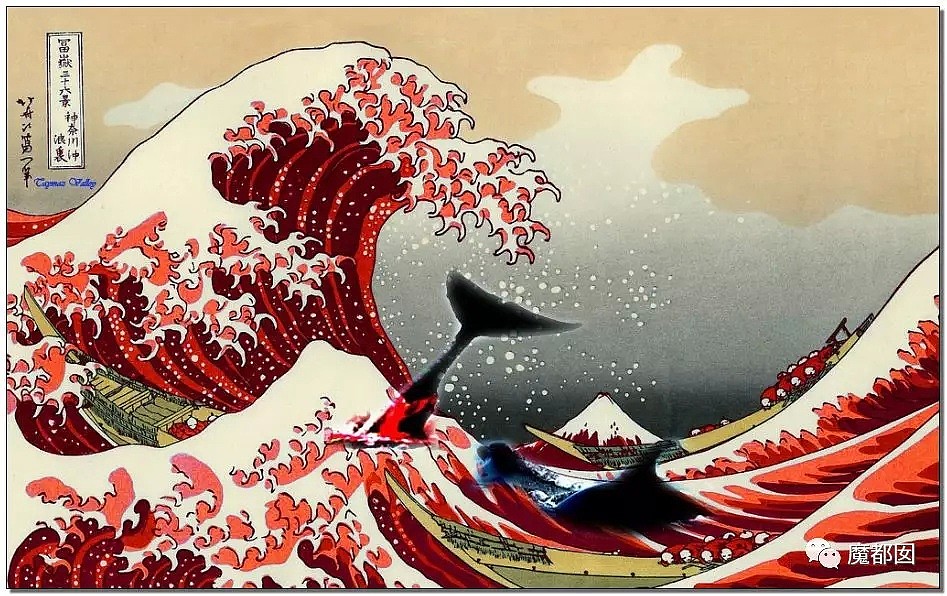 残忍兽性！腥红血海！血喷如雨！日本狞笑着把刀刺进海豚身体...（组图） - 45