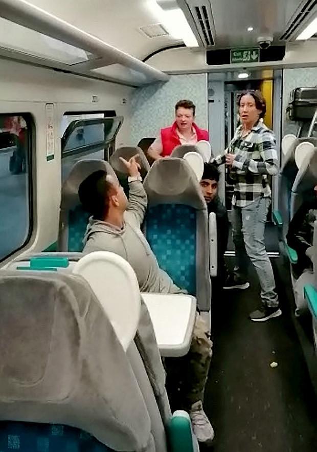 英国女列车上对3名黑人及亚洲人怒吼：给老娘说英语，快滚回老家