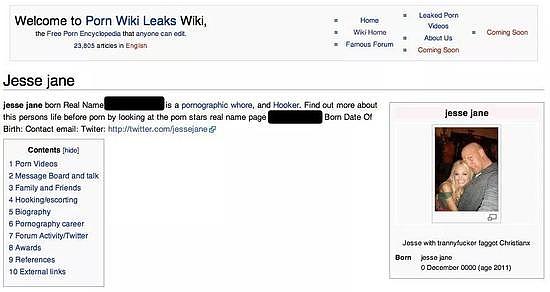 在PornWikiLeaks的页面上，专门有一栏内容写着此人的家庭和朋友