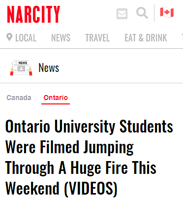 加拿大某名牌大学趴体玩疯了！往火堆里跳，现场差点失控！（组图） - 9