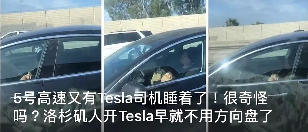 一车人都在睡觉！Tesla以100公里时速狂飙！目击者吓呆（组图） - 11