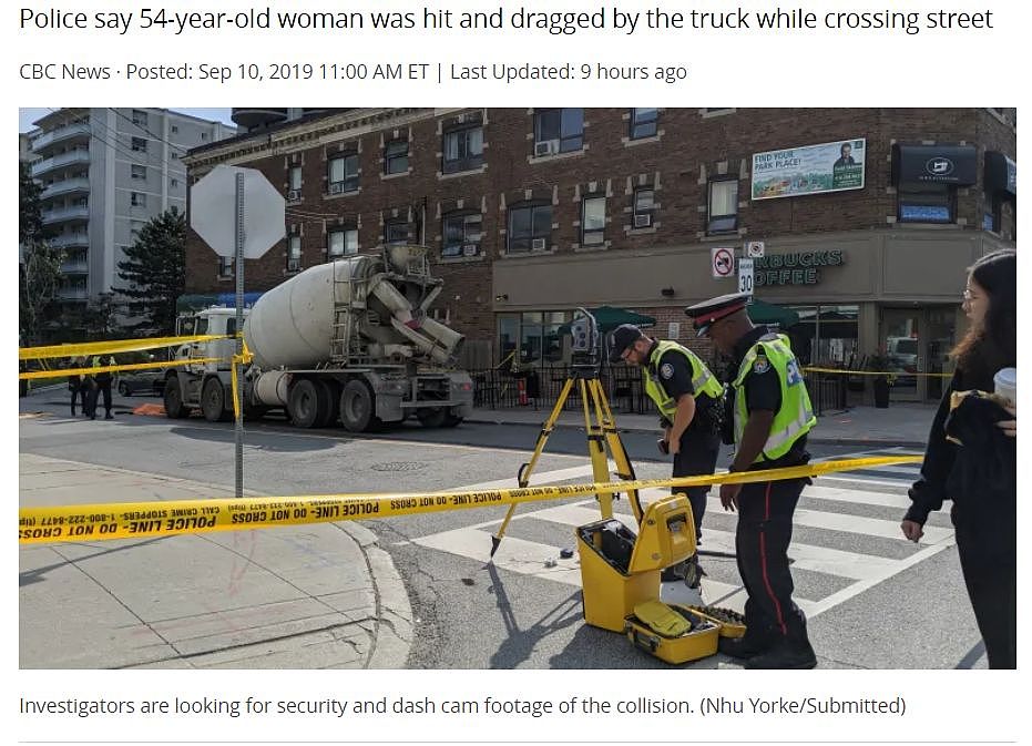 “杀人街道”！又一名女子因车祸惨死多伦多市中心街道（组图） - 2