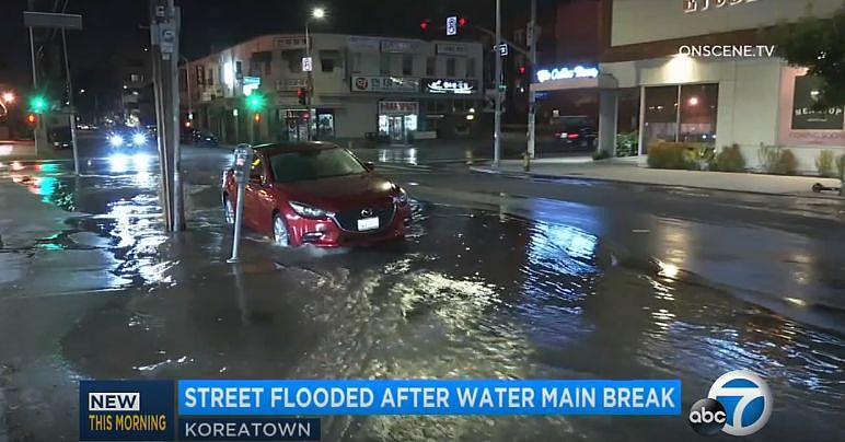 水淹洛杉矶韩国城，街道、停车场遭水灾！原因令人可怜...（组图） - 2
