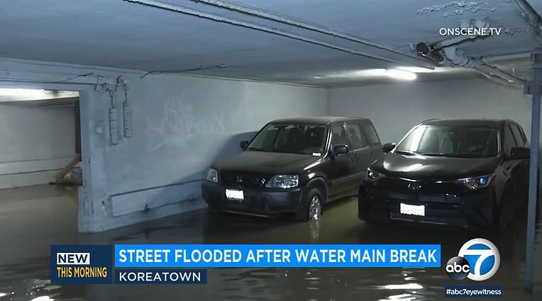 水淹洛杉矶韩国城，街道、停车场遭水灾！原因令人可怜...（组图） - 4
