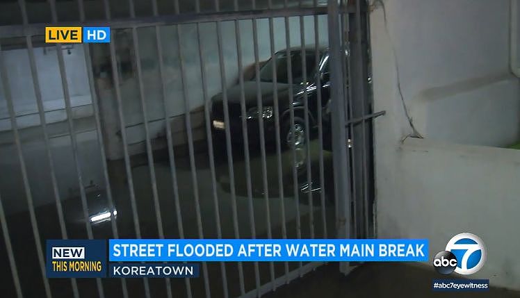 水淹洛杉矶韩国城，街道、停车场遭水灾！原因令人可怜...（组图） - 5
